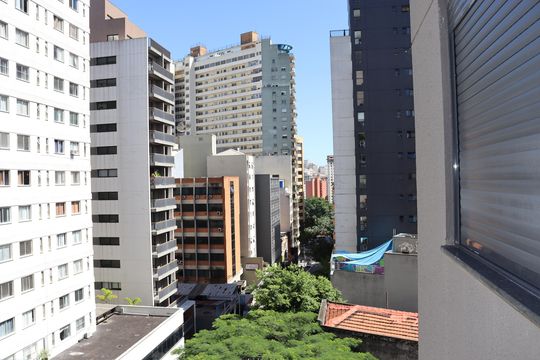 Vista da Varanda de apartamento para alugar com 1 quarto, 26m² em Bela Vista, São Paulo