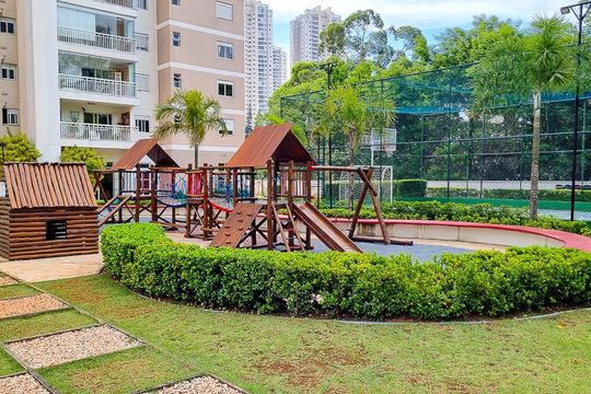 Área comum - Playground de apartamento para alugar com 2 quartos, 58m² em Jardim Henriqueta, Taboão da Serra