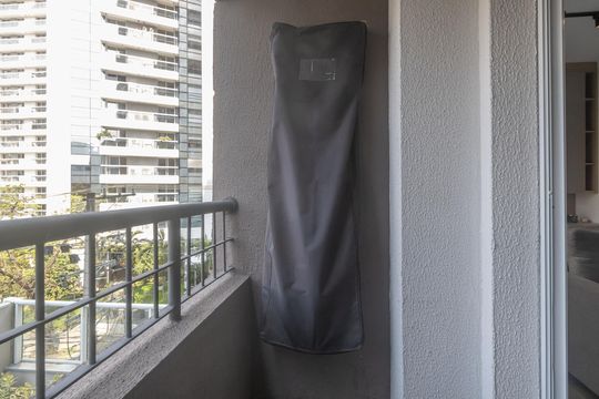 Varanda de kitnet/studio para alugar com 1 quarto, 27m² em Vila Olímpia, São Paulo