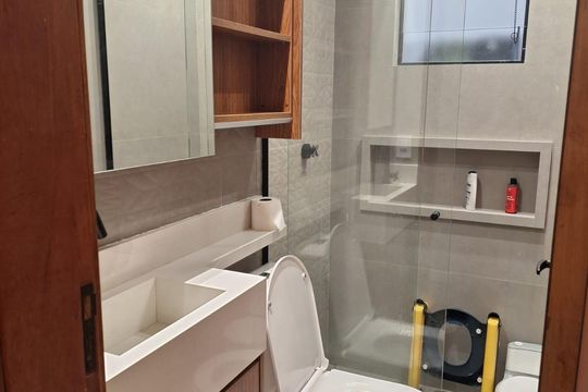 Banheiro de apartamento para alugar com 3 quartos, 78m² em Vila Leopoldina, Santo André