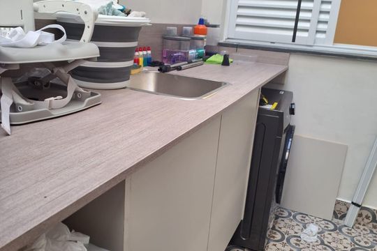 Área de serviço de apartamento para alugar com 3 quartos, 78m² em Vila Leopoldina, Santo André