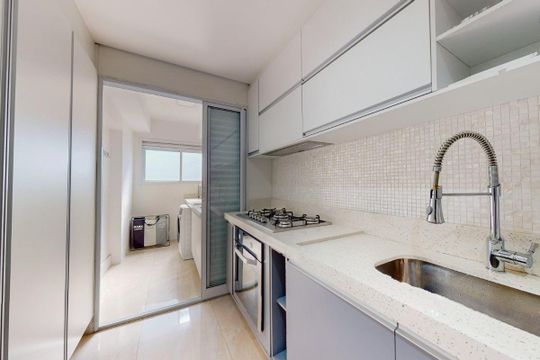Cozinha de apartamento à venda com 3 quartos, 100m² em Parque Industrial Tomas Edson, São Paulo