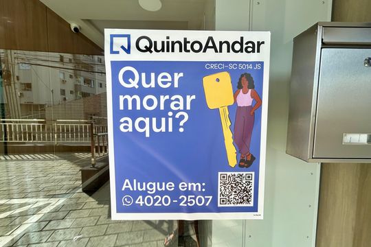 Placa de apartamento para alugar com 2 quartos, 61m² em Saco dos Limões, Florianópolis