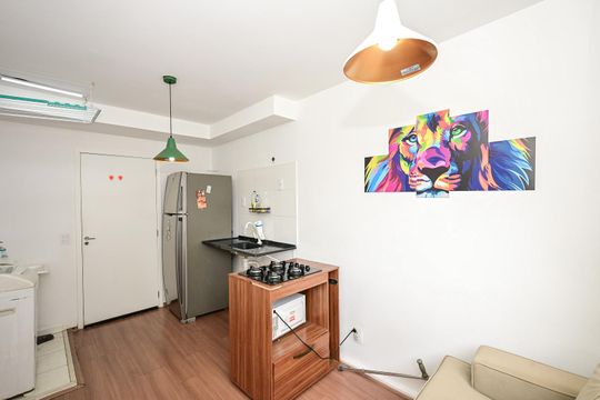 Sala de apartamento à venda com 1 quarto, 30m² em Paraíso do Morumbi, São Paulo