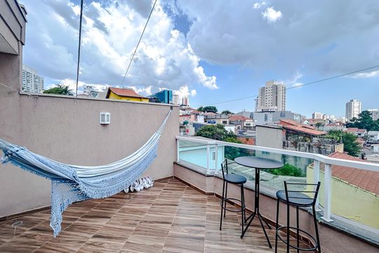 Área externa de casa de condomínio para alugar com 2 quartos, 116m² em Vila Esperança, São Paulo