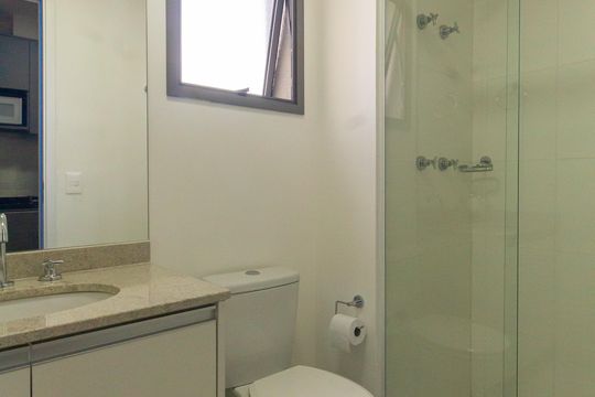 Banheiro do Studio de apartamento para alugar com 1 quarto, 27m² em Vila Matilde, São Paulo