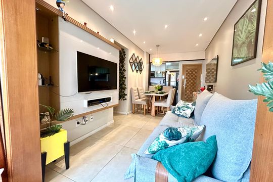 Varanda da Sala de apartamento à venda com 2 quartos, 59m² em Vila Rosalia, Guarulhos