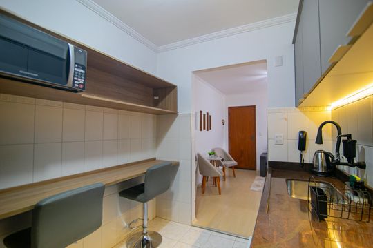 Cozinha de apartamento para alugar com 3 quartos, 64m² em Jardim Juliana, Indaiatuba