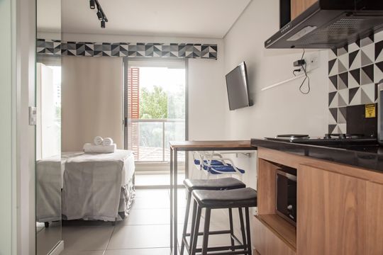 Studio de kitnet/studio para alugar com 1 quarto, 26m² em Mirandópolis, São Paulo