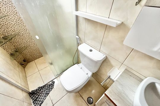 Banheiro de apartamento à venda com 2 quartos, 57m² em Vila Nova Cachoeirinha, São Paulo