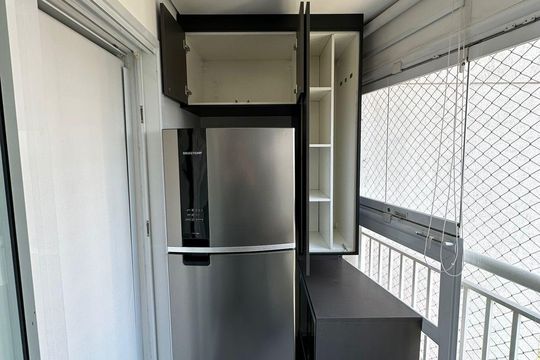 Cozinha de kitnet/studio à venda com 1 quarto, 34m² em Pinheiros, São Paulo