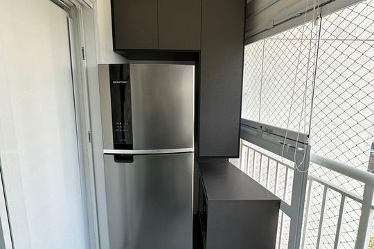 Cozinha de kitnet/studio à venda com 1 quarto, 34m² em Pinheiros, São Paulo