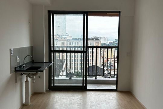 Sala/Cozinha de kitnet/studio à venda com 1 quarto, 25m² em Centro, Rio de Janeiro