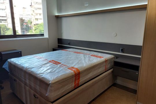 Cozinha de apartamento à venda com 1 quarto, 50m² em Auxiliadora, Porto Alegre