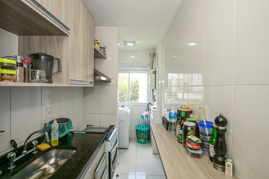 Cozinha de apartamento à venda com 1 quarto, 39m² em Jardim Ampliacao, São Paulo