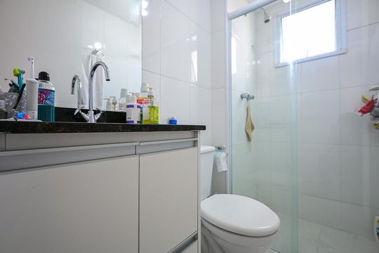 Banheiro de apartamento à venda com 1 quarto, 39m² em Jardim Ampliacao, São Paulo
