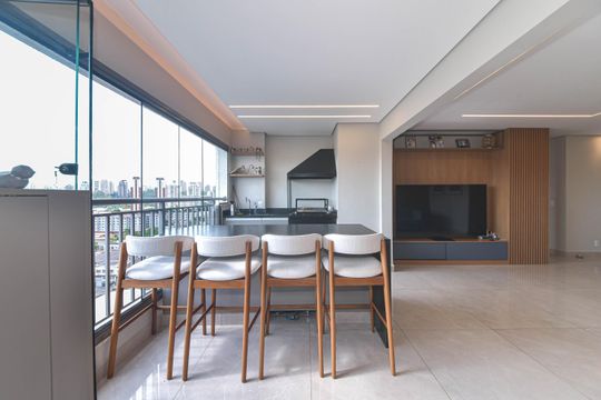 Varanda de apartamento à venda com 2 quartos, 103m² em Jardim Caravelas, São Paulo