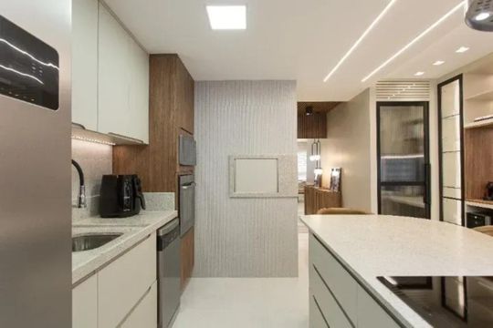 Cozinha de apartamento à venda com 2 quartos, 74m² em São Sebastião, Porto Alegre