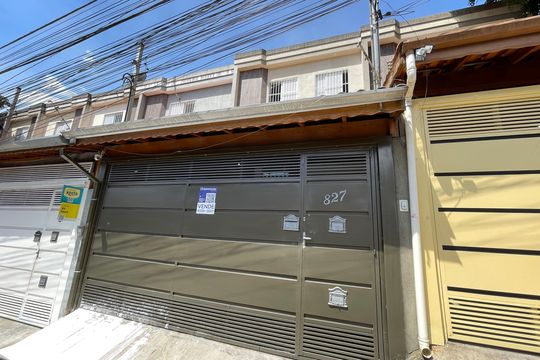 Fachada+Placa de casa à venda com 3 quartos, 84m² em Jardim Danfer, São Paulo