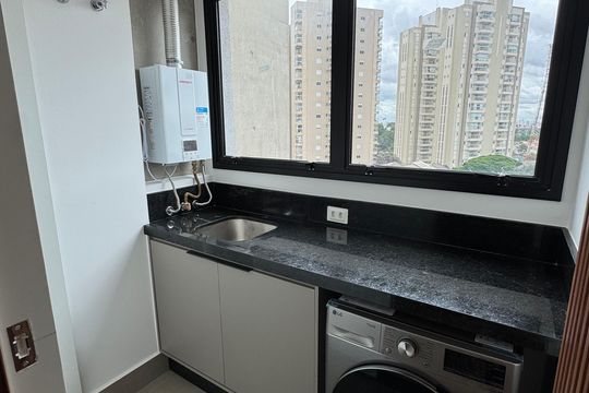 Área de serviço de apartamento à venda com 2 quartos, 85m² em Jardim, Santo André