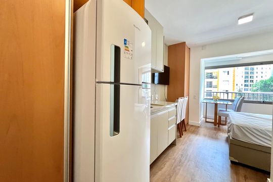 Cozinha de kitnet/studio à venda com 1 quarto, 31m² em Vila Mascote, São Paulo