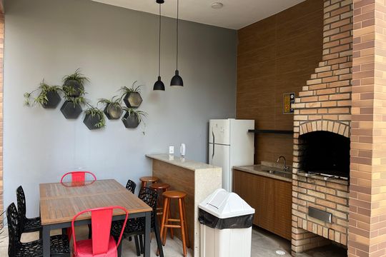 Área comum - Churrasqueira de apartamento à venda com 1 quarto, 29m² em Barra Funda, São Paulo