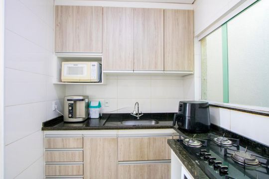 Cozinha de apartamento à venda com 2 quartos, 118m² em Vila Bela Vista, Santo André