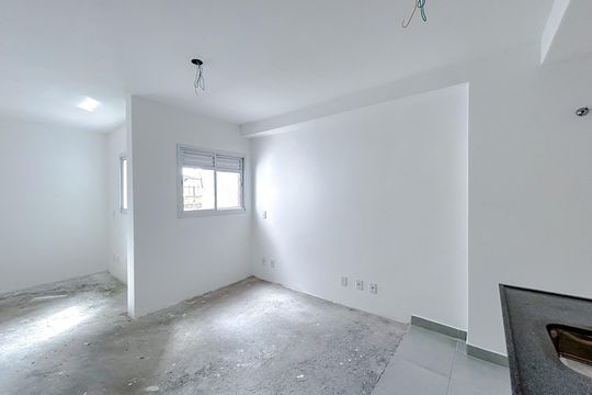 Cozinha de apartamento para alugar com 1 quarto, 30m² em Vila Carrão, São Paulo