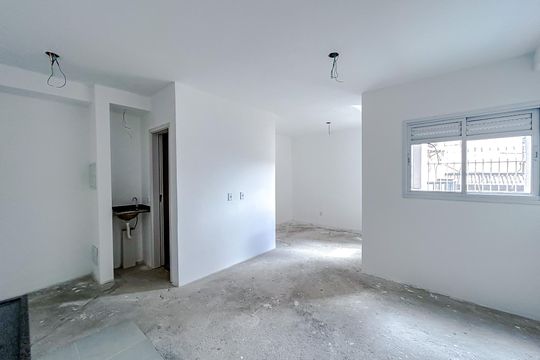 Cozinha de apartamento para alugar com 1 quarto, 30m² em Vila Carrão, São Paulo