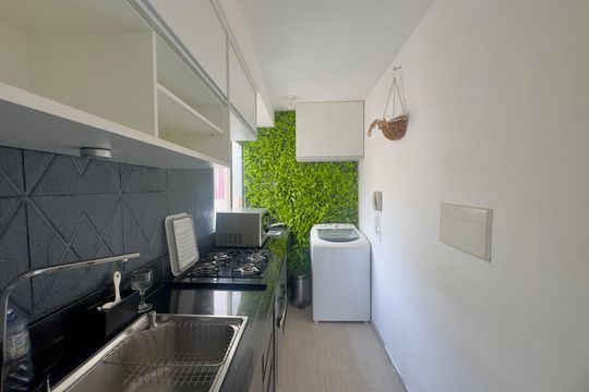 Cozinha de apartamento para alugar com 2 quartos, 43m² em Vila Nova Bonsucesso, Guarulhos
