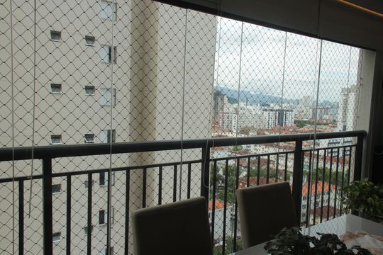 Vista da Sala de apartamento para alugar com 2 quartos, 84m² em Marapé, Santos