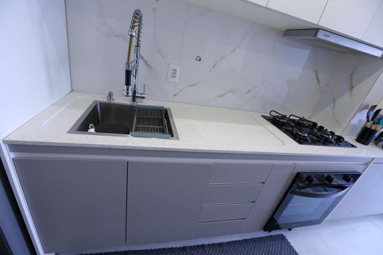 Cozinha de apartamento à venda com 2 quartos, 62m² em Vila Primavera, São Paulo