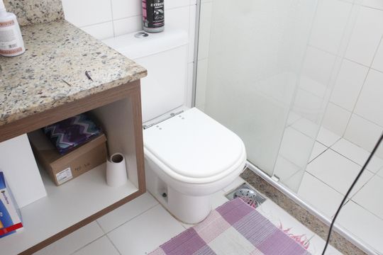 Banheiro da Suíte de apartamento para alugar com 2 quartos, 83m² em Barra Olímpica, Rio de Janeiro