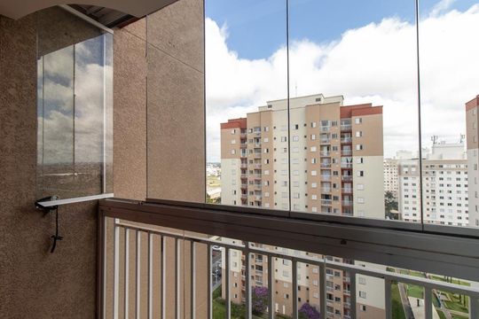 Varanda da Sala de apartamento para alugar com 2 quartos, 54m² em Pinheirinho, Curitiba