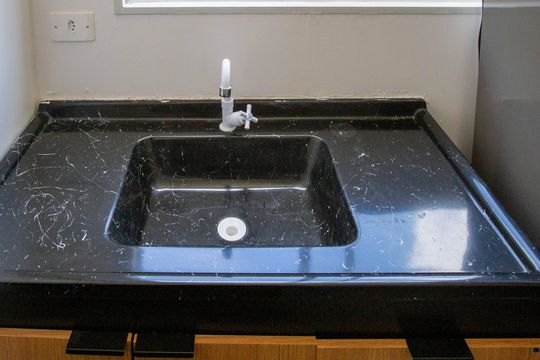 Cozinha de casa para alugar com 1 quarto, 44m² em Jardim Miriam, São Paulo