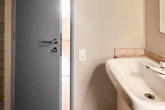 Banheiro Social de apartamento para alugar com 3 quartos, 68m² em Baeta Neves, São Bernardo do Campo