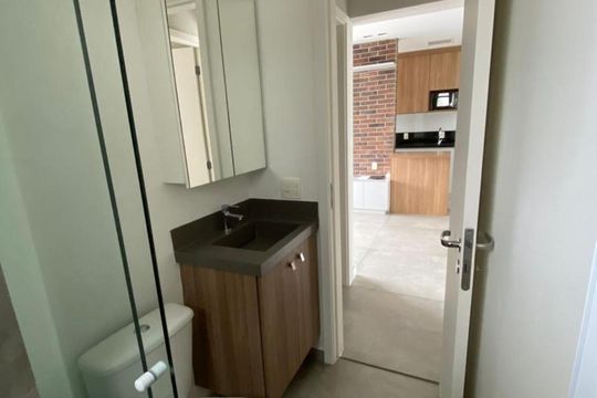 Banheiro de apartamento para alugar com 2 quartos, 63m² em Vila Gertrudes, São Paulo