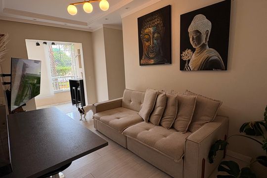 Sala de apartamento à venda com 2 quartos, 62m² em Vila Caraguata, São Paulo
