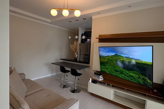 Sala de apartamento à venda com 2 quartos, 62m² em Vila Caraguata, São Paulo