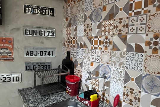 Churrasqueira de casa para alugar com 3 quartos, 208m² em Vila Valparaíso, Santo André