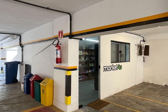 Área comum de kitnet/studio para alugar com 1 quarto, 14m² em Vila Matias, Santos