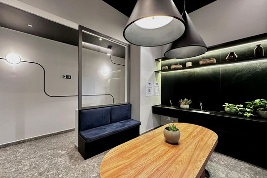 Área comum de kitnet/studio para alugar com 1 quarto, 25m² em Santo Amaro, São Paulo
