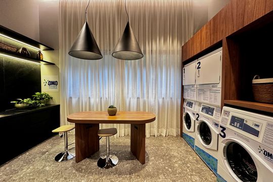 Área comum de kitnet/studio para alugar com 1 quarto, 25m² em Santo Amaro, São Paulo