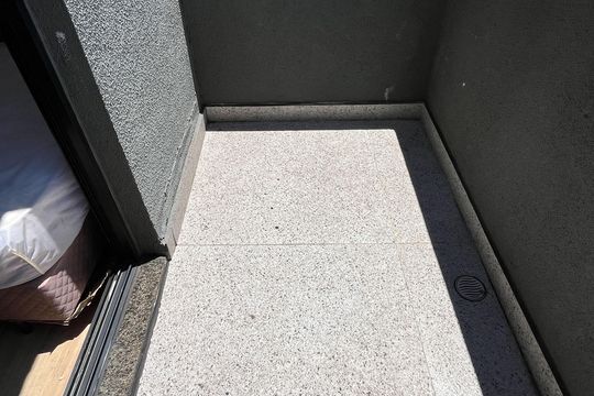Varanda do Studio de kitnet/studio para alugar com 1 quarto, 15m² em Vila Matias, Santos