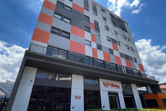 Fachada de kitnet/studio para alugar com 1 quarto, 15m² em Vila Matias, Santos