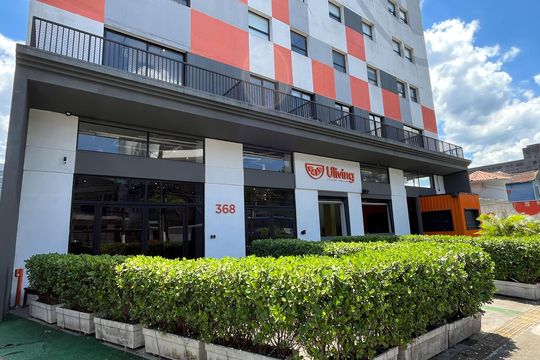 Fachada de kitnet/studio para alugar com 1 quarto, 15m² em Vila Matias, Santos