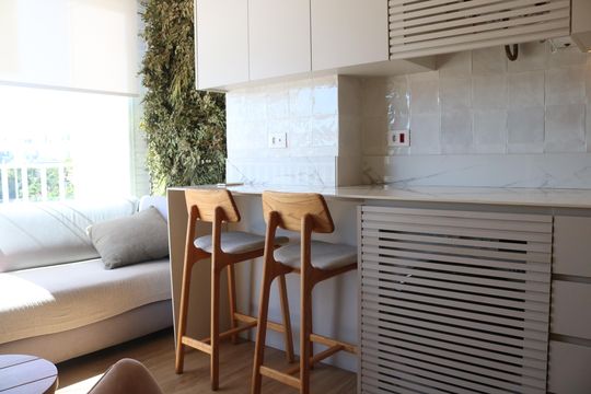 Sala e Cozinha Integrada de apartamento à venda com 1 quarto, 29m² em Parque Industrial Tomas Edson, São Paulo