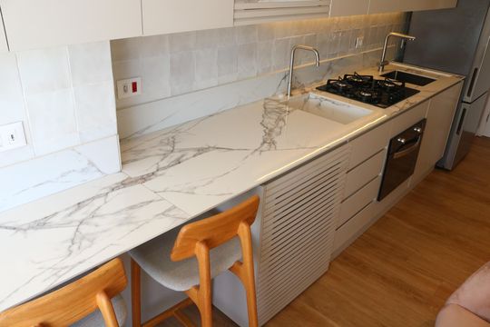 Sala e Cozinha Integrada de apartamento à venda com 1 quarto, 29m² em Parque Industrial Tomas Edson, São Paulo