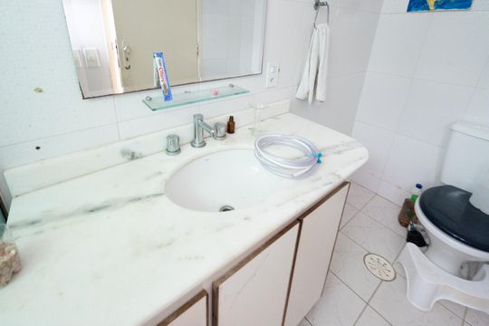 Banheiro da Suíte de apartamento à venda com 3 quartos, 123m² em Mirandópolis, São Paulo