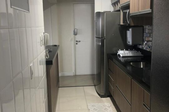Cozinha de apartamento à venda com 3 quartos, 76m² em Campestre, Santo André
